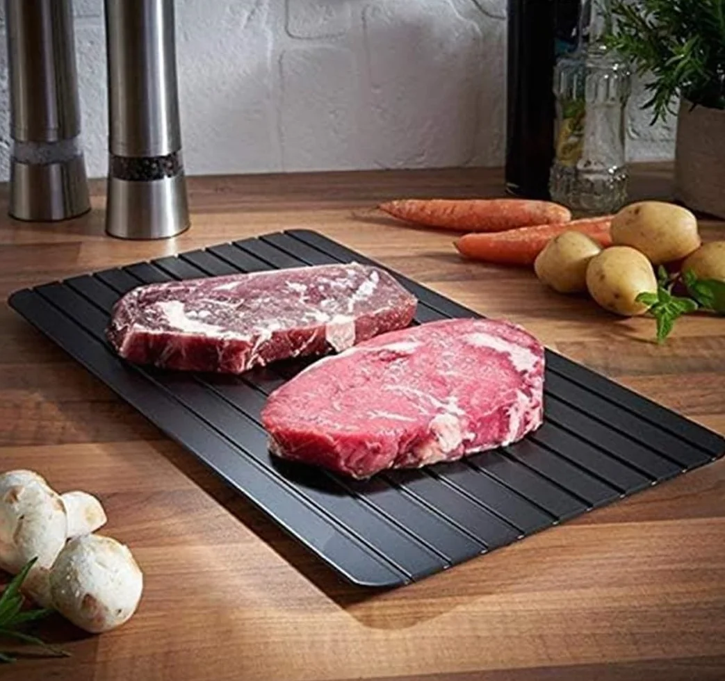 Plaque de Décongélation Rapide Dégivrage Aliments Surgelés Viande Fondre Naturellement