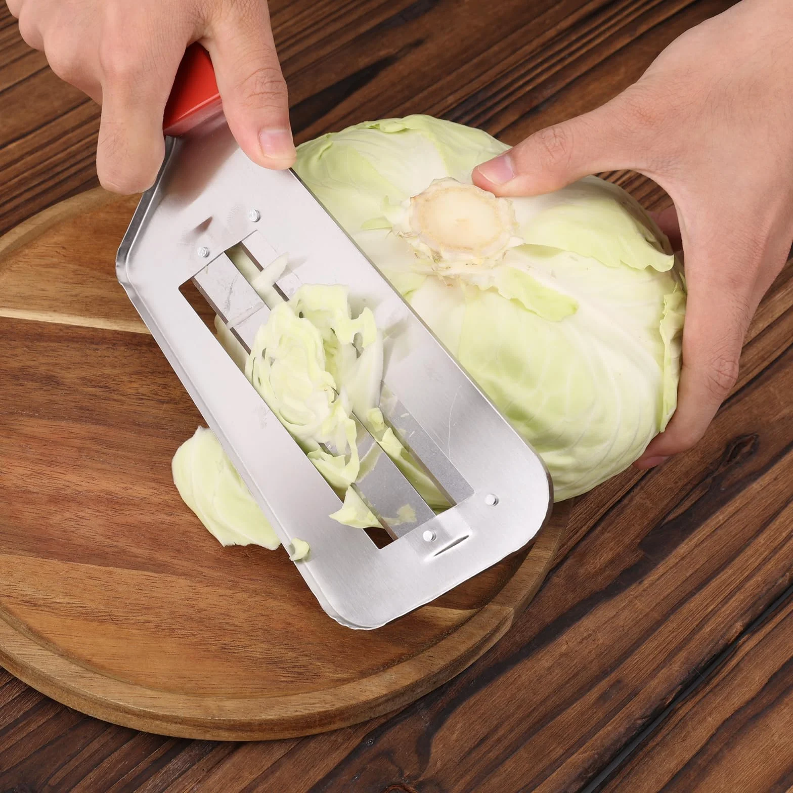 Coupe-Légumes en Acier Inoxydable avec Brosse, Hachoirs Choux, Trancher Rapide