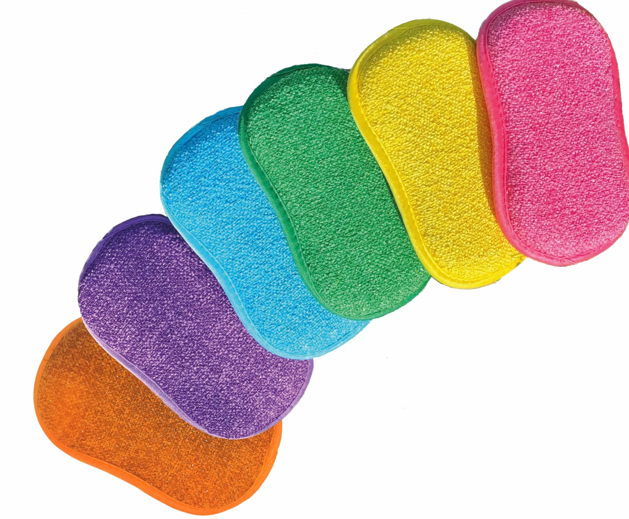 MYBO TV Lot de 5 éponges double faces réutilisables lavables en machine anti-rayure multi surfaces 11x17cm