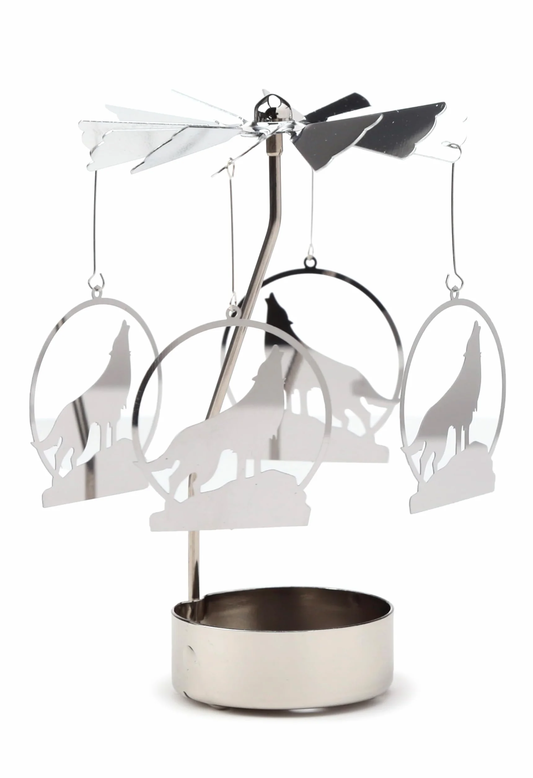 Puckator Bougeoir Rotatif en Forme de Loup Hurlant - Décoration d'intérieur - Accessoires de Salon