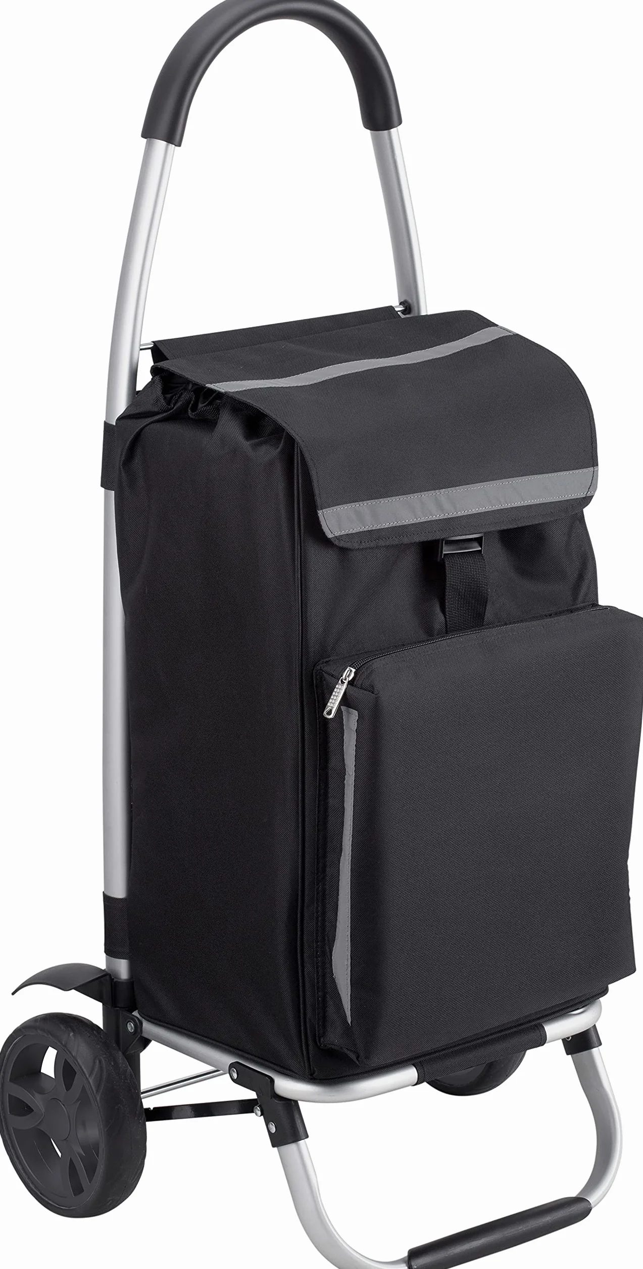 Chariot de Courses Meister 56 Litres Roues Larges Compartiment Réfrigérant Sac Amovible Pliable