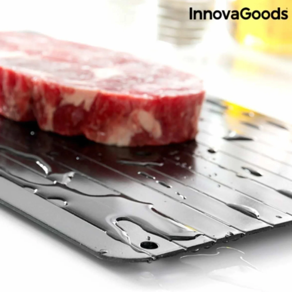Plaque de Décongélation Rapide InnovaGoods Qheat Anti-Adhérente 35x20.5x1 cm Métal