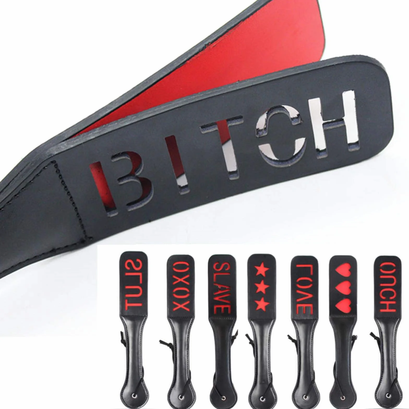 Slut Sex & Mischief Heart Slapper Paddle Whips BDSM Sex Toys pour Couples Bondage
