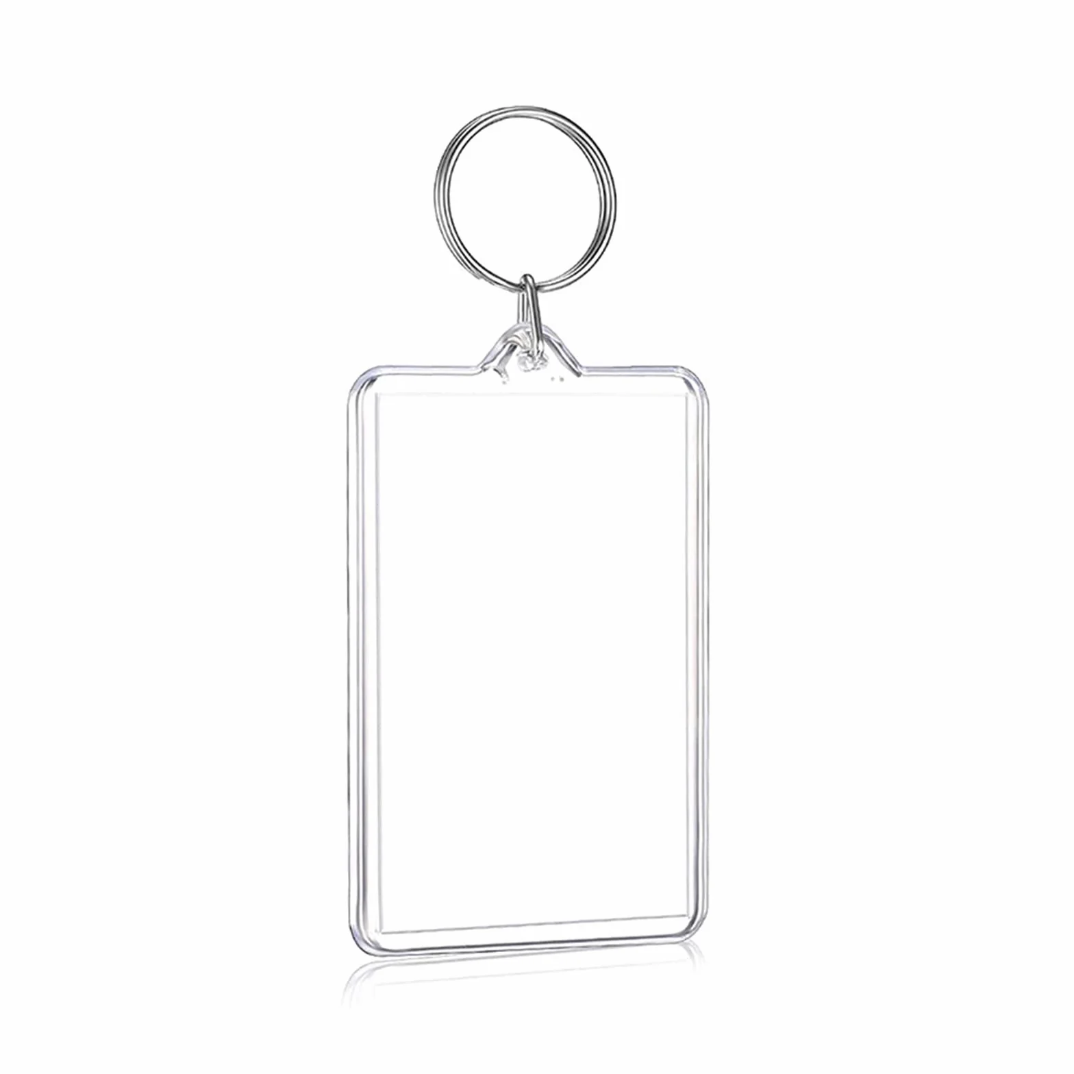Porte-clés rectangle transparent avec cadre photo Morain