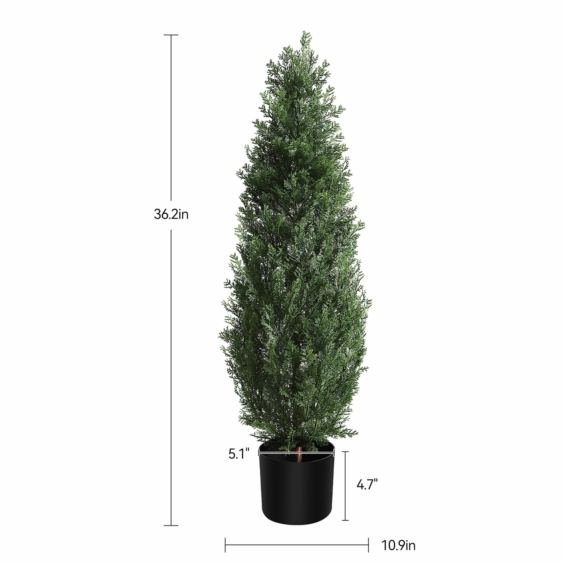 Garvee Topiaire Artificiel Cèdre, Plante Artificielle Réaliste, Faux Cyprès Arbre Décoration Extérieur Intérieur, Maison, Terrasse, Jardin, Balcon, Bureau
