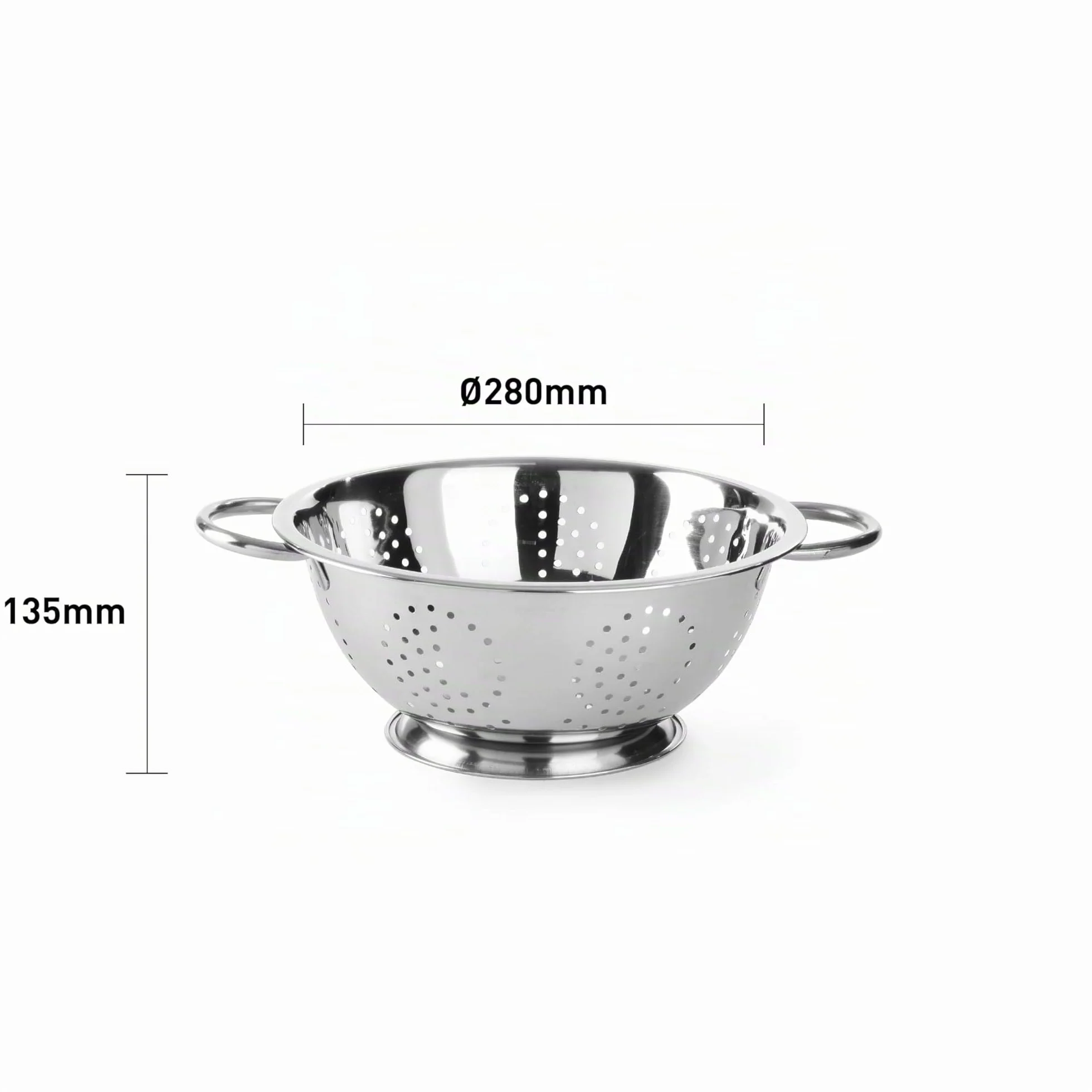 HENDI Passoire de cuisine en Inox ø280 mm avec poignées