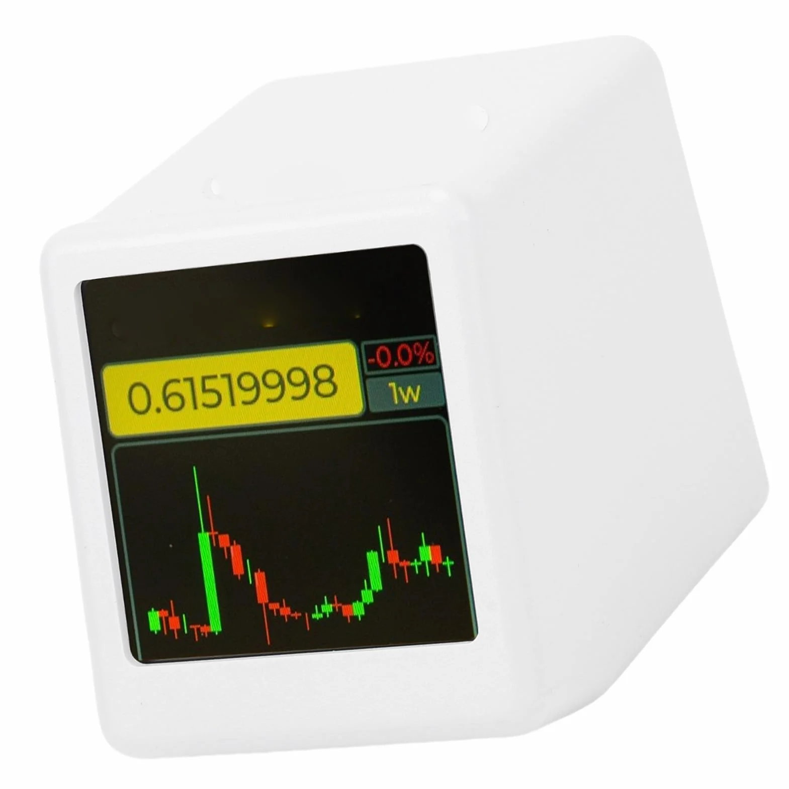 Bewinner Bitcoin Stock Ticker WiFi Crypto Prix en Temps Réel LED Horloge Météo Animation GIF Moniteur Intelligent pour Bureau Table de Nuit BTC ETH (Blanc)