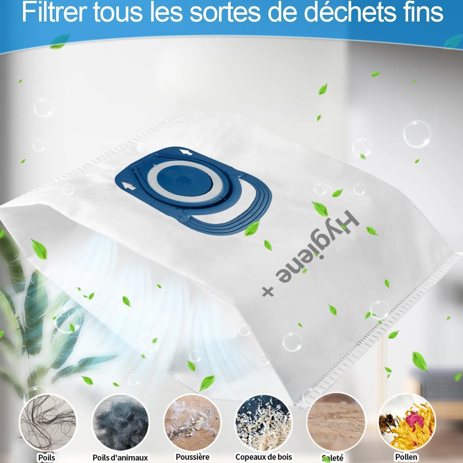 Sac pour Aspirateur Rowenta Silence Force Hygiène Effitech Compact Power xxl ZR200520 ZR200720 ZR200920
