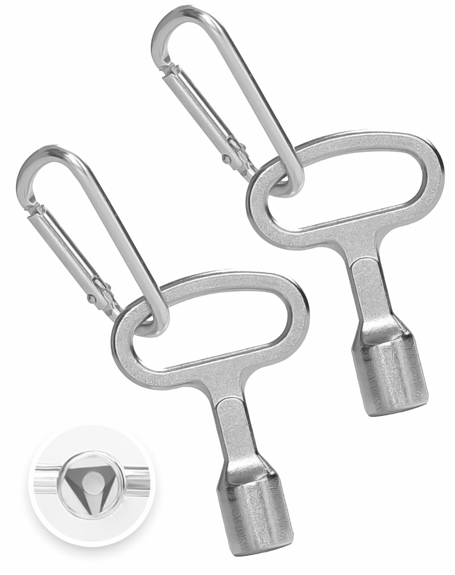 SOSALUK 2 Pcs Clé Triangle Poubelle Jaune Métal