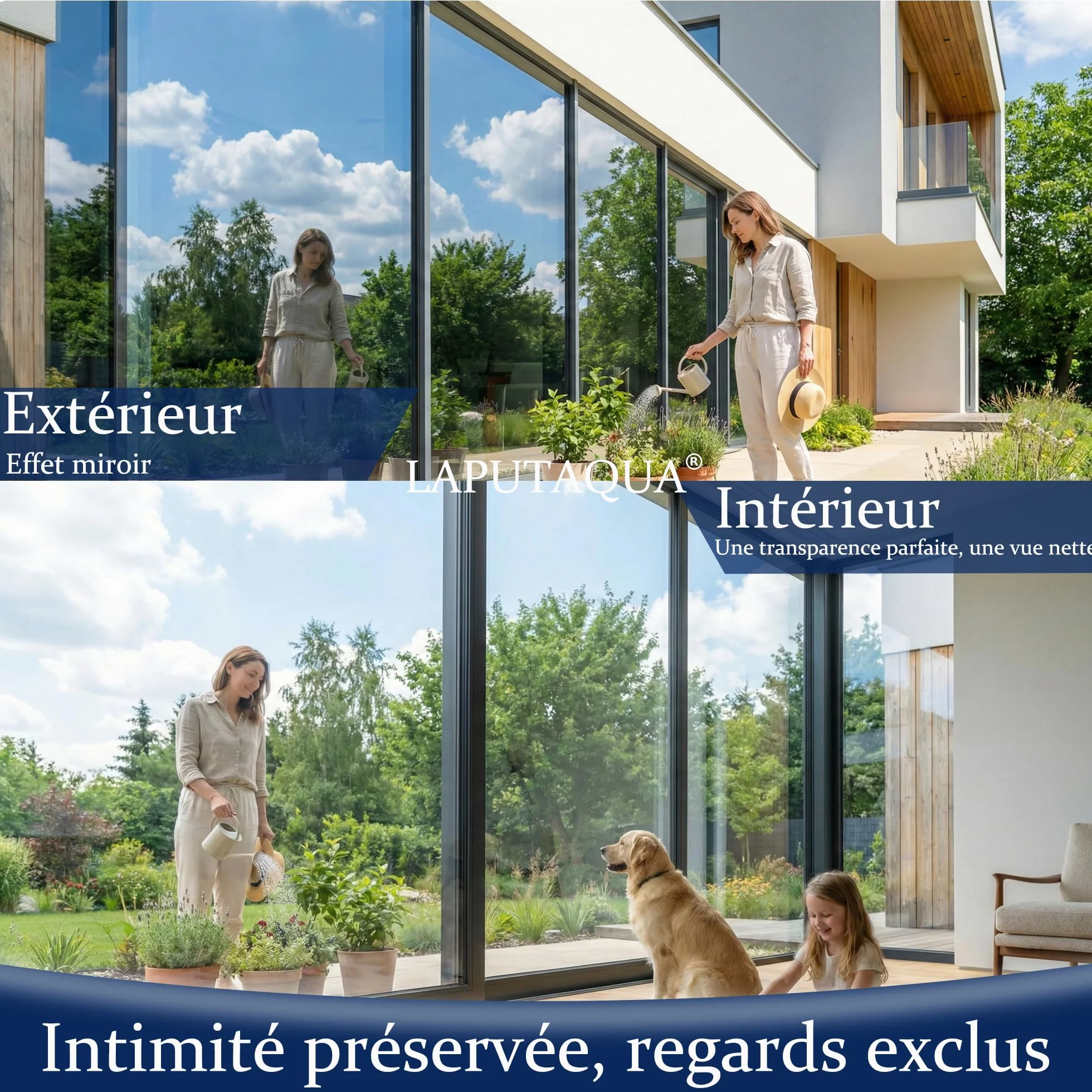 Film Fenetre Anti Regard Anti Chaleur Occultant sans Tain Anti UV Miroir 40x200cm Argent