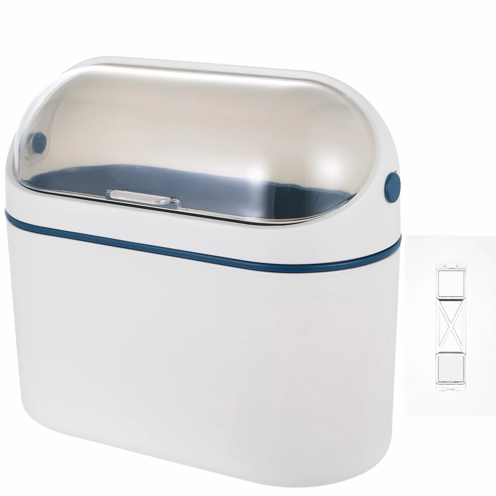 Poubelle Suspendue 4 L avec Couvercle pour Cuisine Armoire Placard