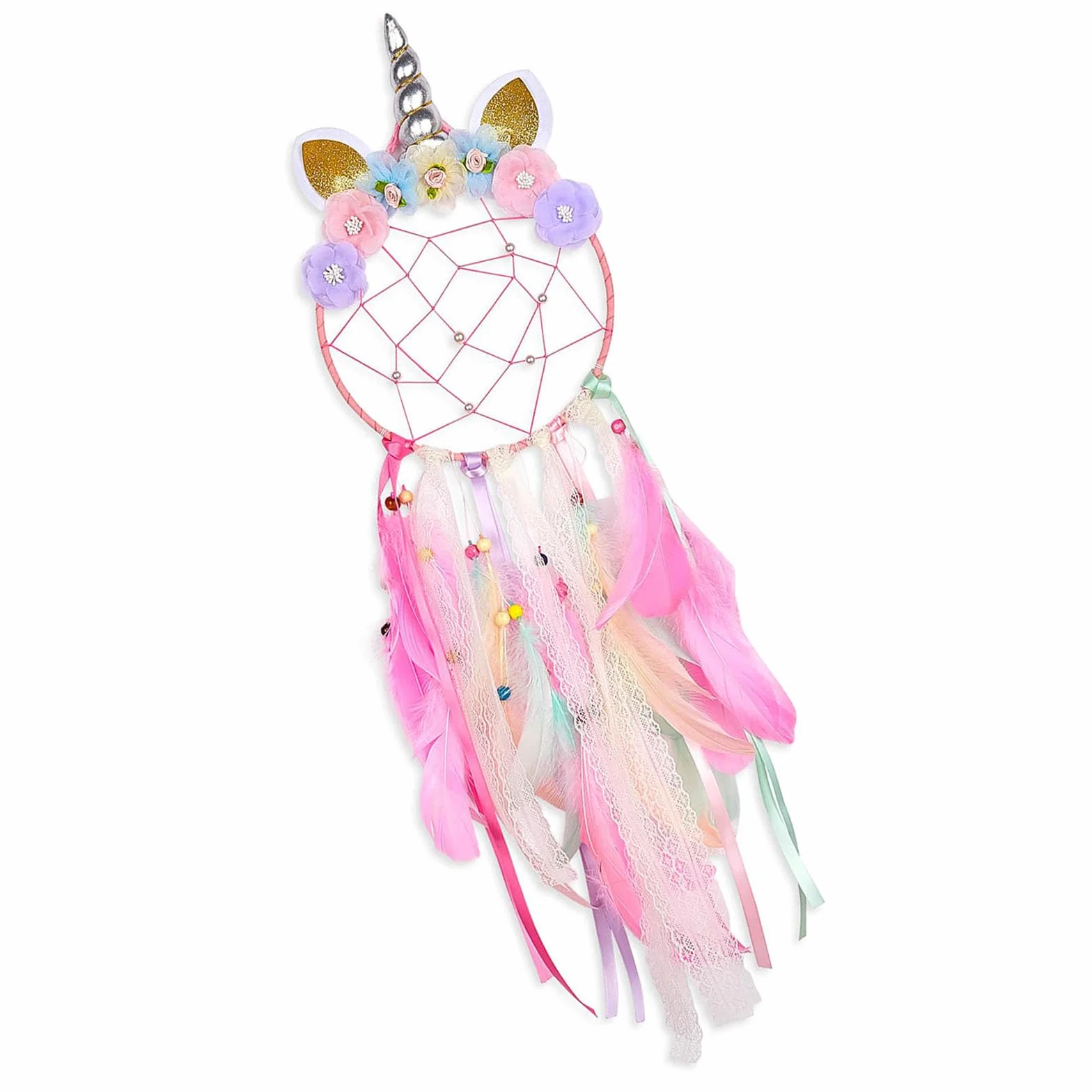 Attrape de Rêves Capteur de Rêves avec Plumes Faite Main pour Chambre Décoration Tenture Murale