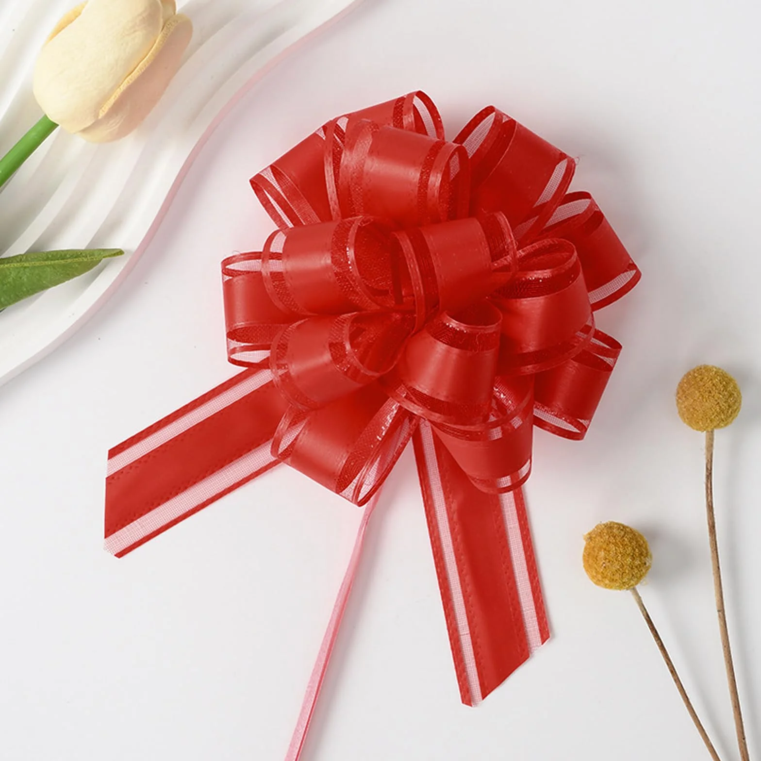 Noeuds Cadeau 15 cm Grands Décoratifs d'emballage Cadeau Rouge pour Mariage Anniversaire Noël