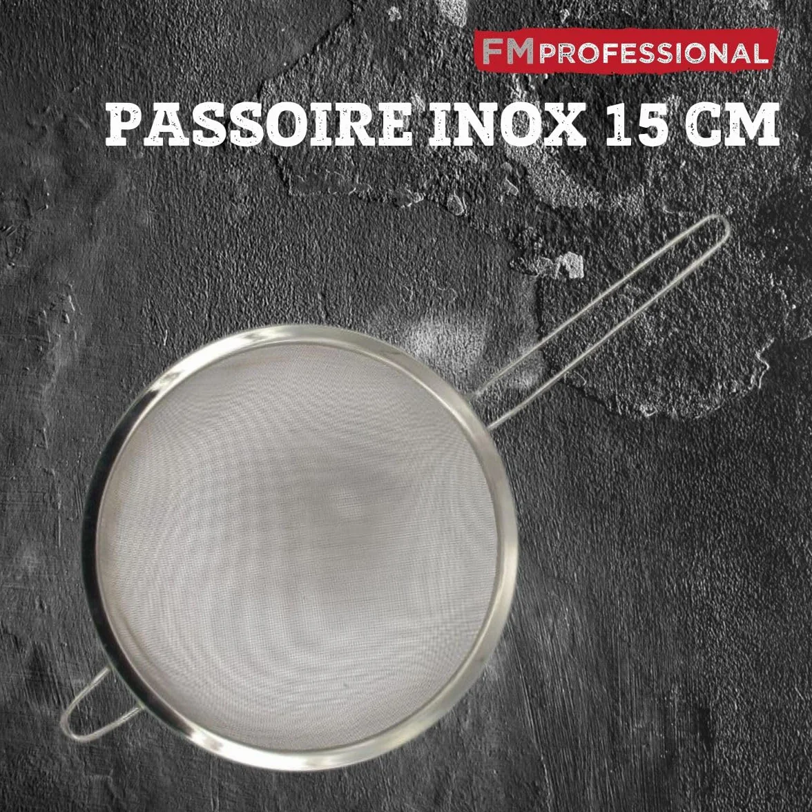 Passoire inox 15 cm x 11 cm Tamis chinois Acier inoxydable Argent
