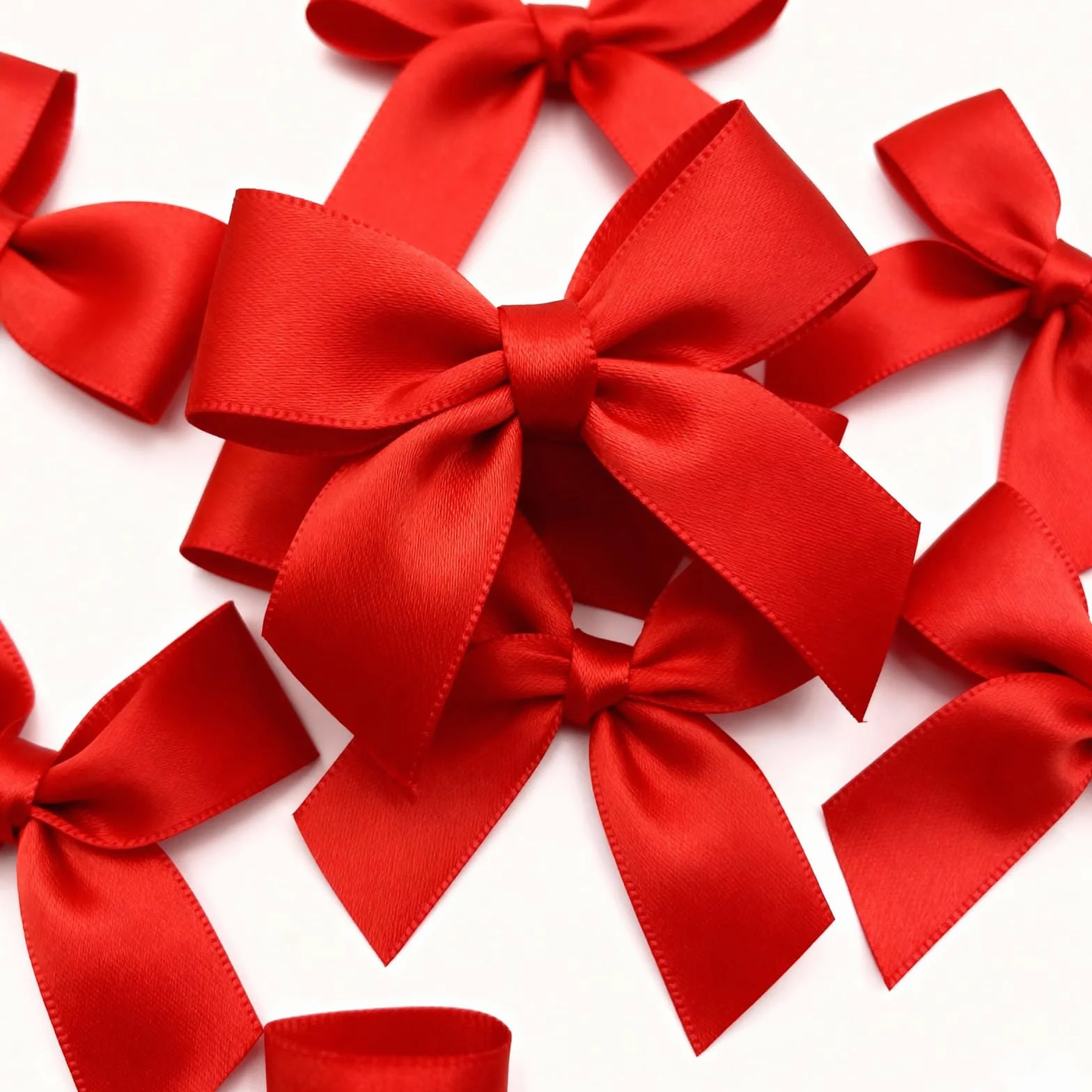 Noeuds Cadeau Rouges 60 Pièces, Petits Noeuds Décoratifs Faits Main pour Emballage Cadeau, Artisanat, Gâteaux