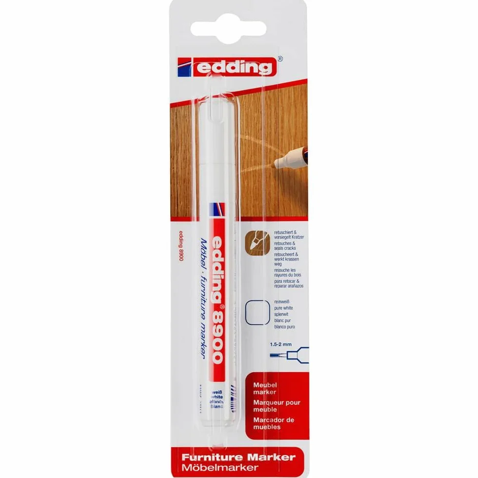 Edding 8900 marqueur pour meuble blanc pur pointe ronde 1,5-2 mm