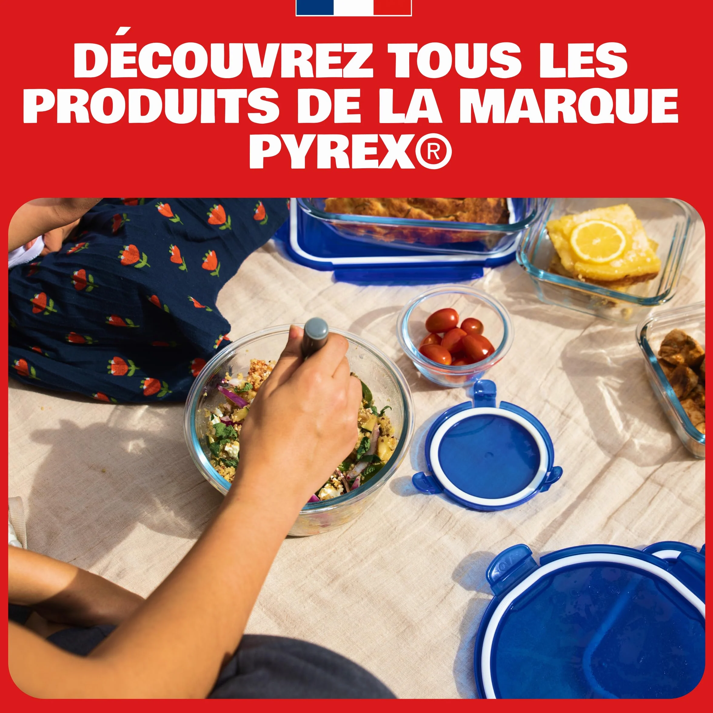 Pyrex Boîte de Conservation Rectangulaire 19x14 cm Verre borosilicate Plat à Four
