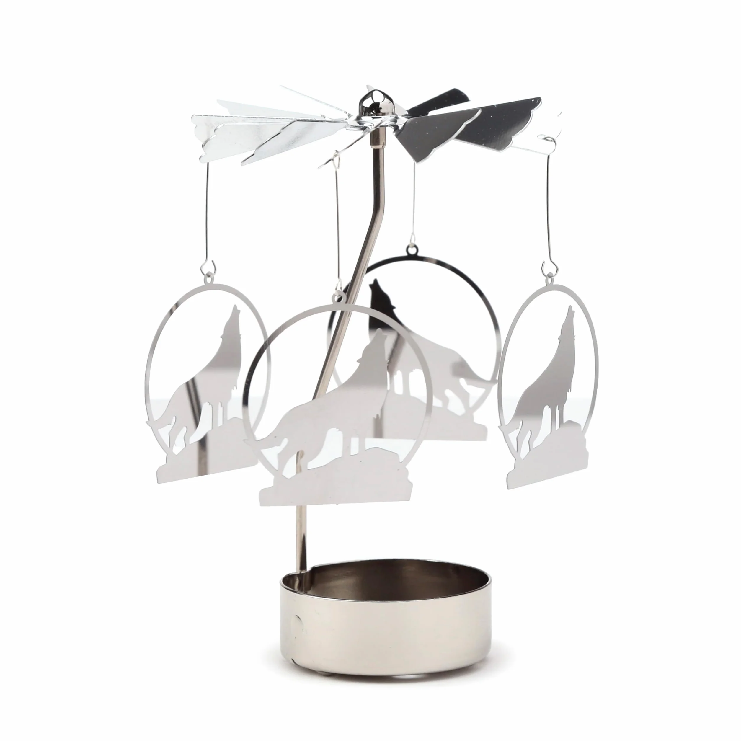 Puckator Bougeoir Rotatif en Forme de Loup Hurlant - Décoration d'intérieur - Accessoires de Salon
