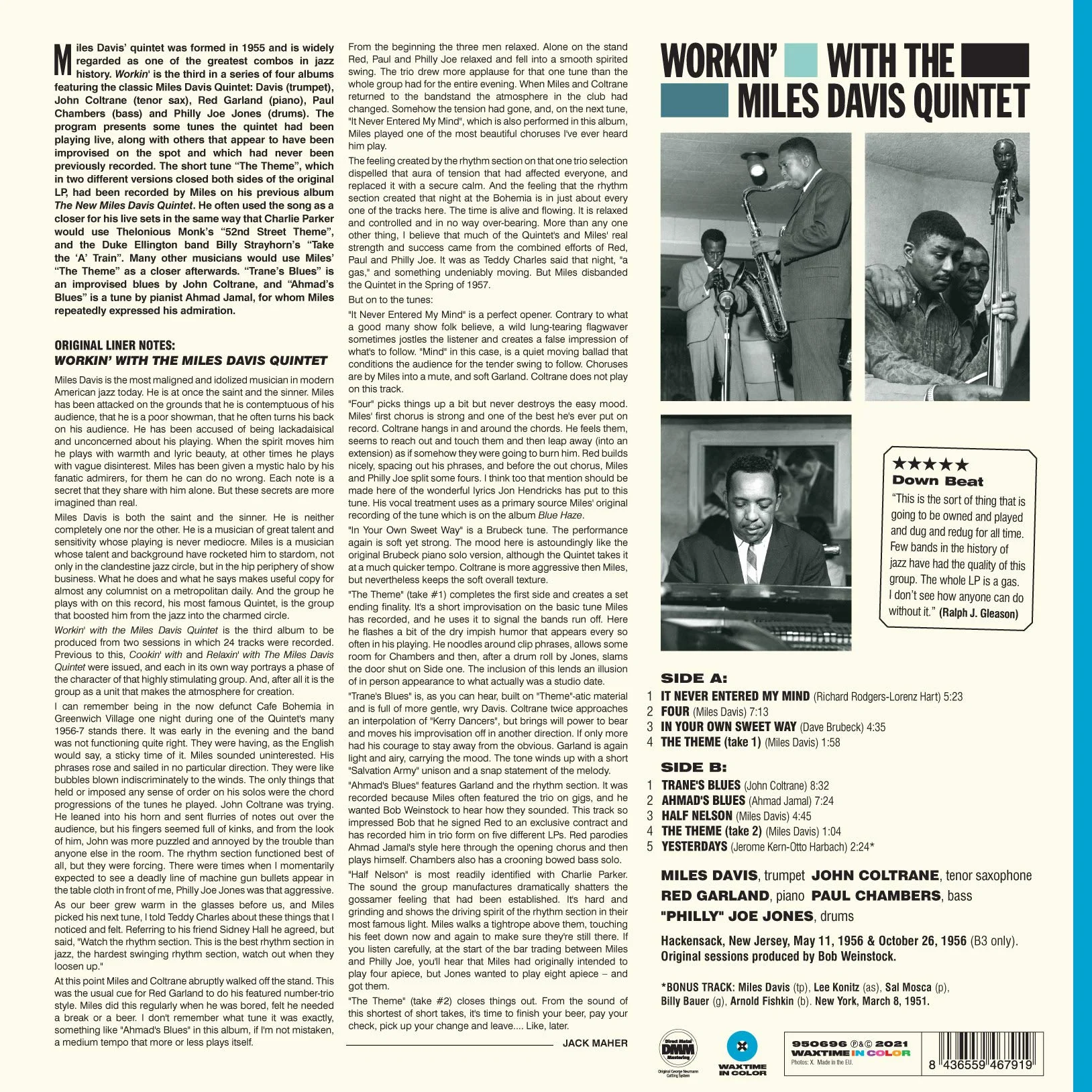 Workin' With the Miles Davis Quintet + 1 Bonus Track