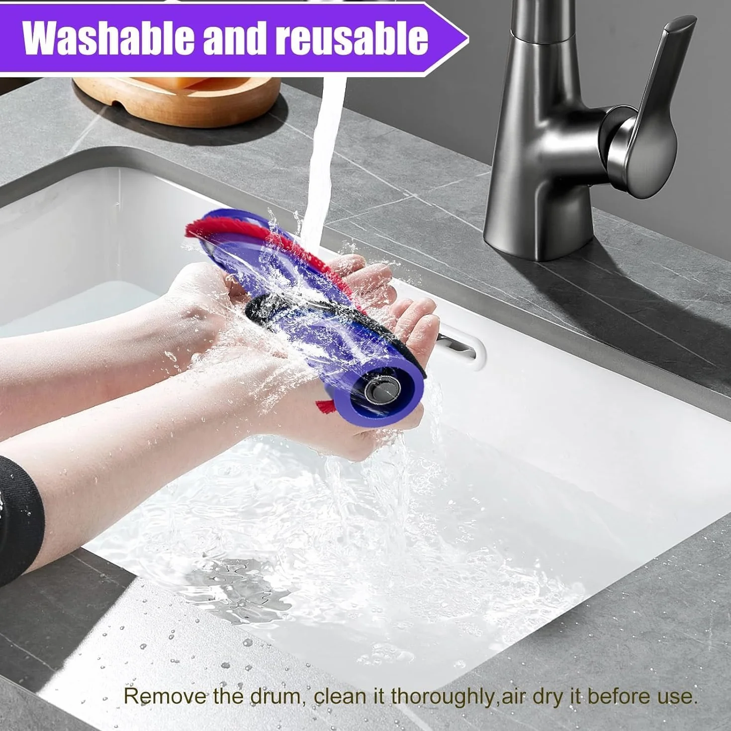 Brosse pour Dyson V7 V8 V10 V11 V15 Motorhead, Tête de Brosse Turbine Rotative de Rechange pour Aspirateur