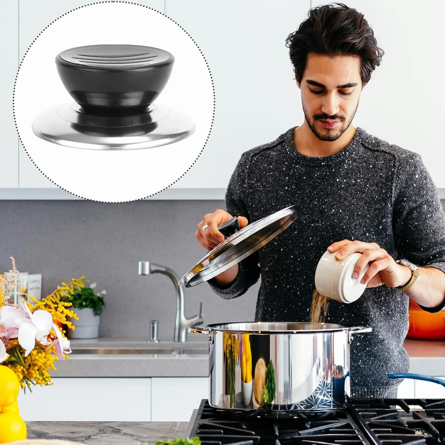 Boutons Universelle Cuisine Poignée Couvercle Casserole Remplacement Ustensiles de Cuisine