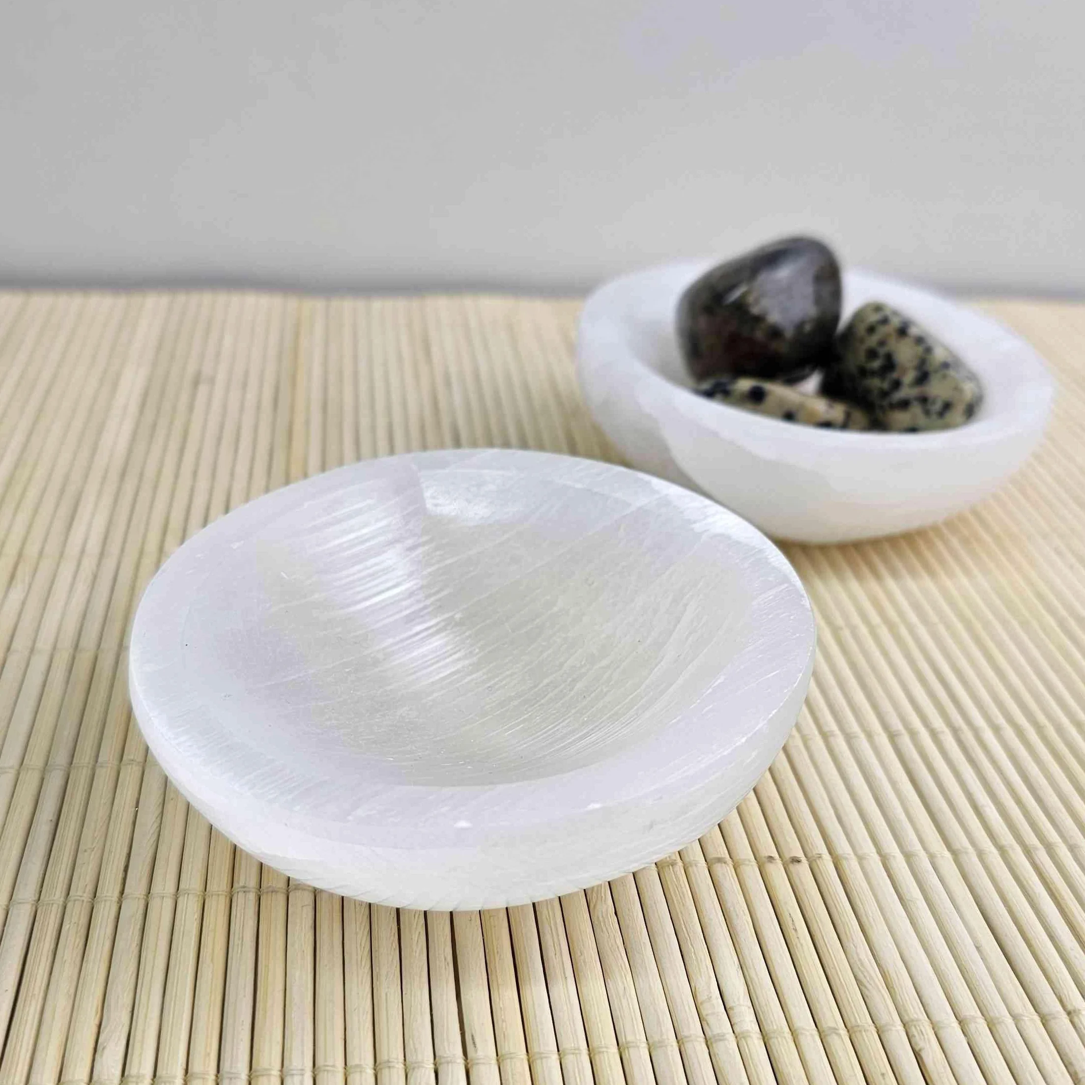 Sélénite 7,5 x 3 cm Pierre Naturelle Polie Reiki Recharge Nettoyage Spirituel