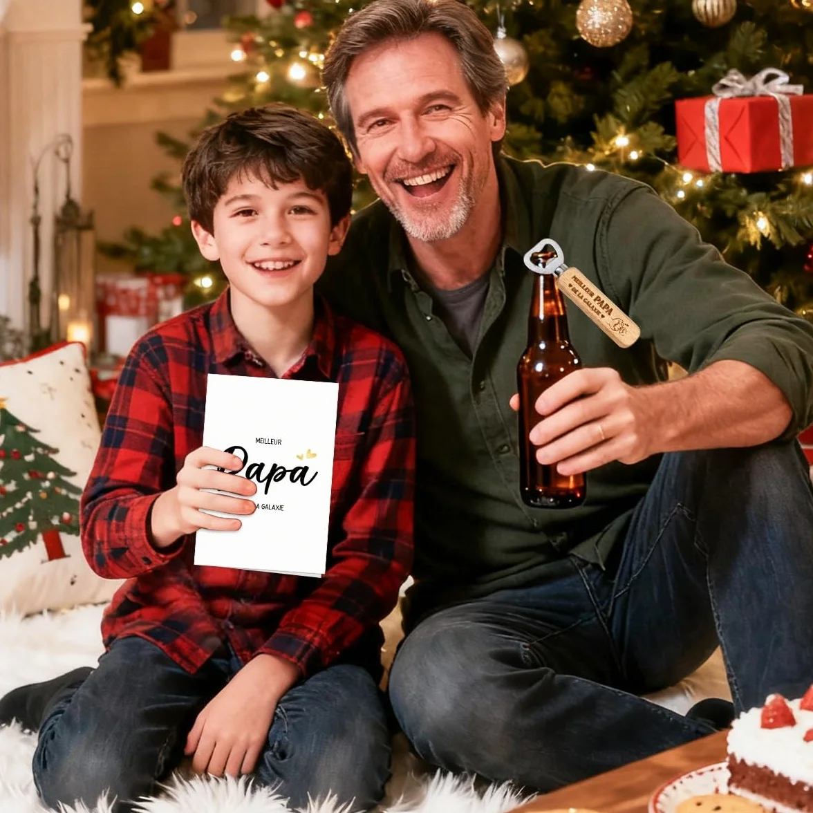 Porte Clef Gravé MEILLEUR PAPA DE LA GALAXIE Cadeau Fête des Pères