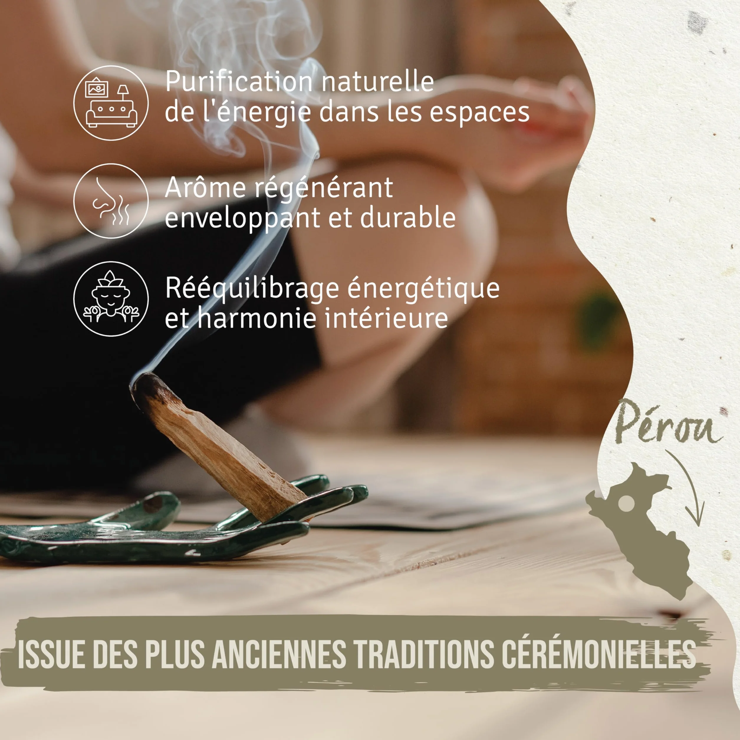 Bursera Graveolens Palo Santo Batons Ayabaca 8 Sztuk Encens Naturel Purification Maison Qualité Supérieure