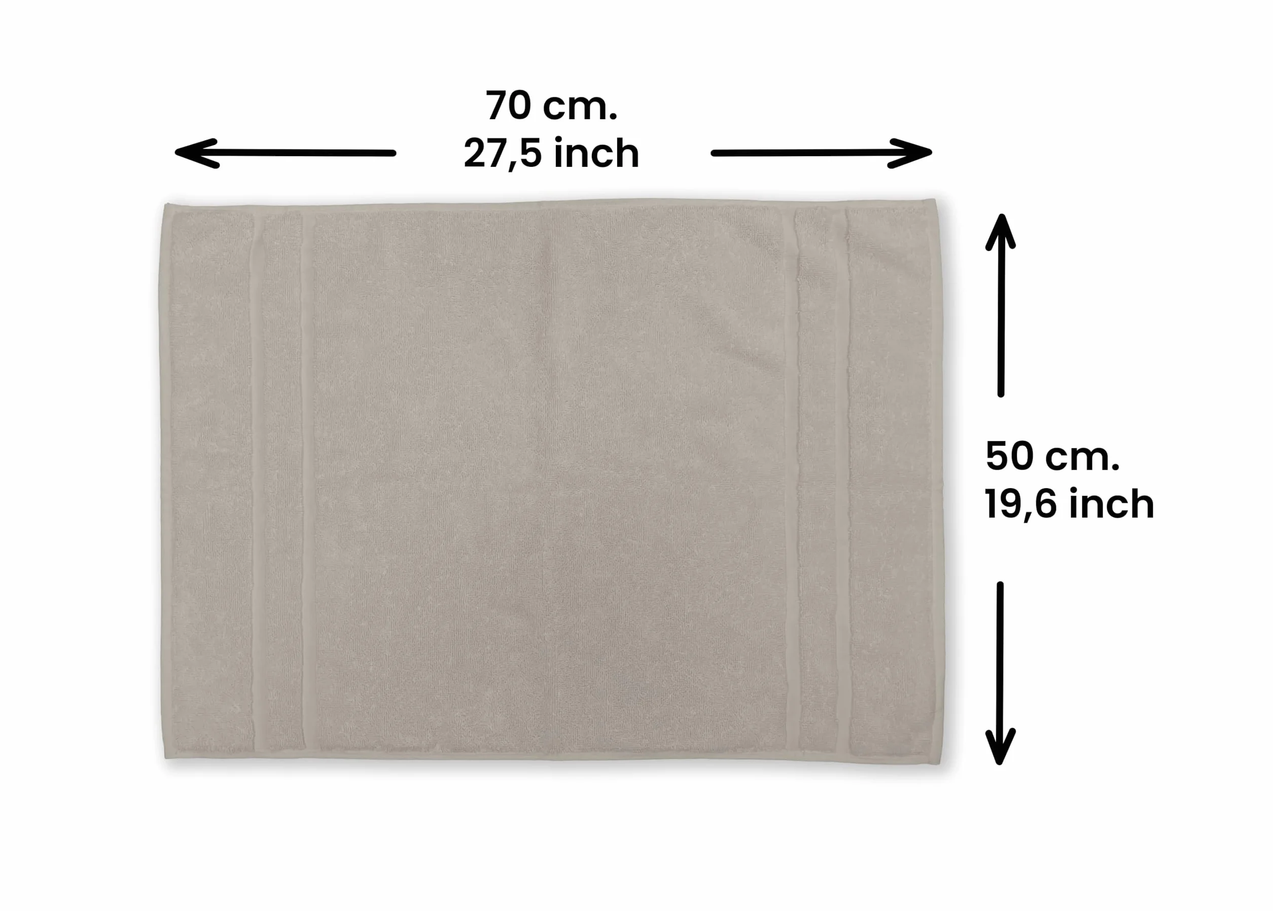 Tapis de Bain en Mousse 50 x 70 cm Absorbant 650 g/m² Taupe