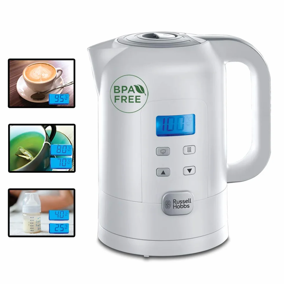 Russell Hobbs Bouilloire électrique Precision Control 1,7L 2200W écran LCD maintien au chaud 21150-70