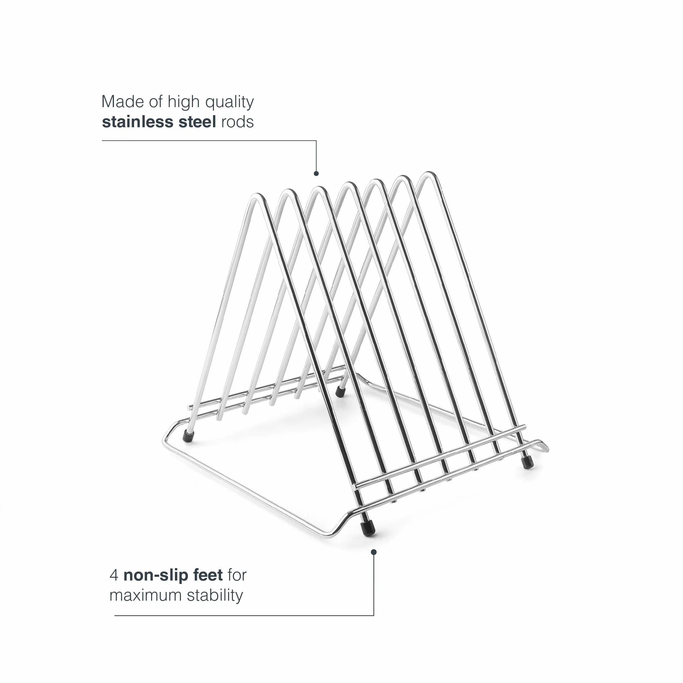 LACOR Support de planche à découper de cuisine, Acier inoxydable, 34 x 30 x 28 cm