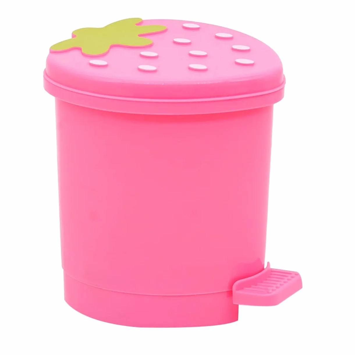TIDTALEO Poubelle Rose Mini Conteneur Fruits Fraise Litière Enfants PP Pinceau Maquillage Mignonne