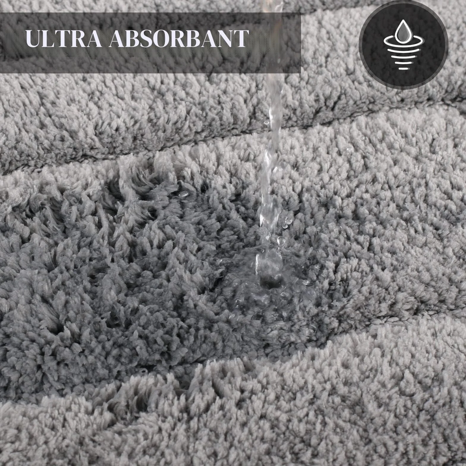 DUNSOO Tapis de Bain Antiderapant Absorbant Lavable en Machine