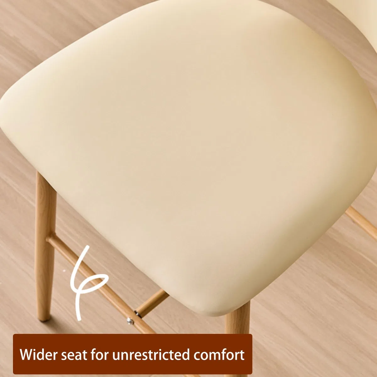 Ensemble de 2 tabourets de Bar rembourrés, Hauteur comptoir 56/66/76 cm, avec Repose-Pieds et Pieds en métal Robustes, pour la Maison, Un pub, Une Cuisine ou Un café.