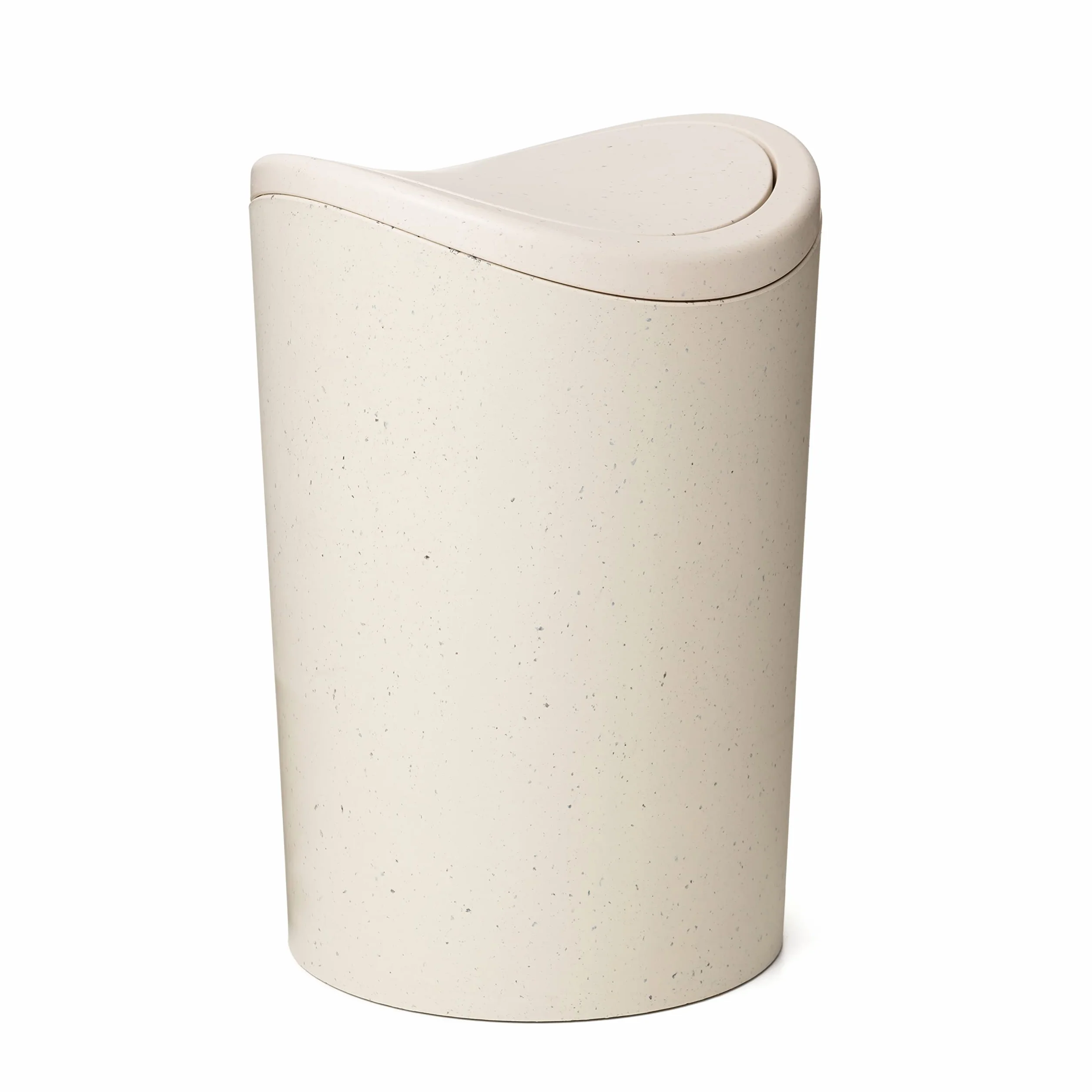 TATAY Poubelle Salle Bain 6L Couvercle Basculant Design Compact Moderne 19x19x28 cm