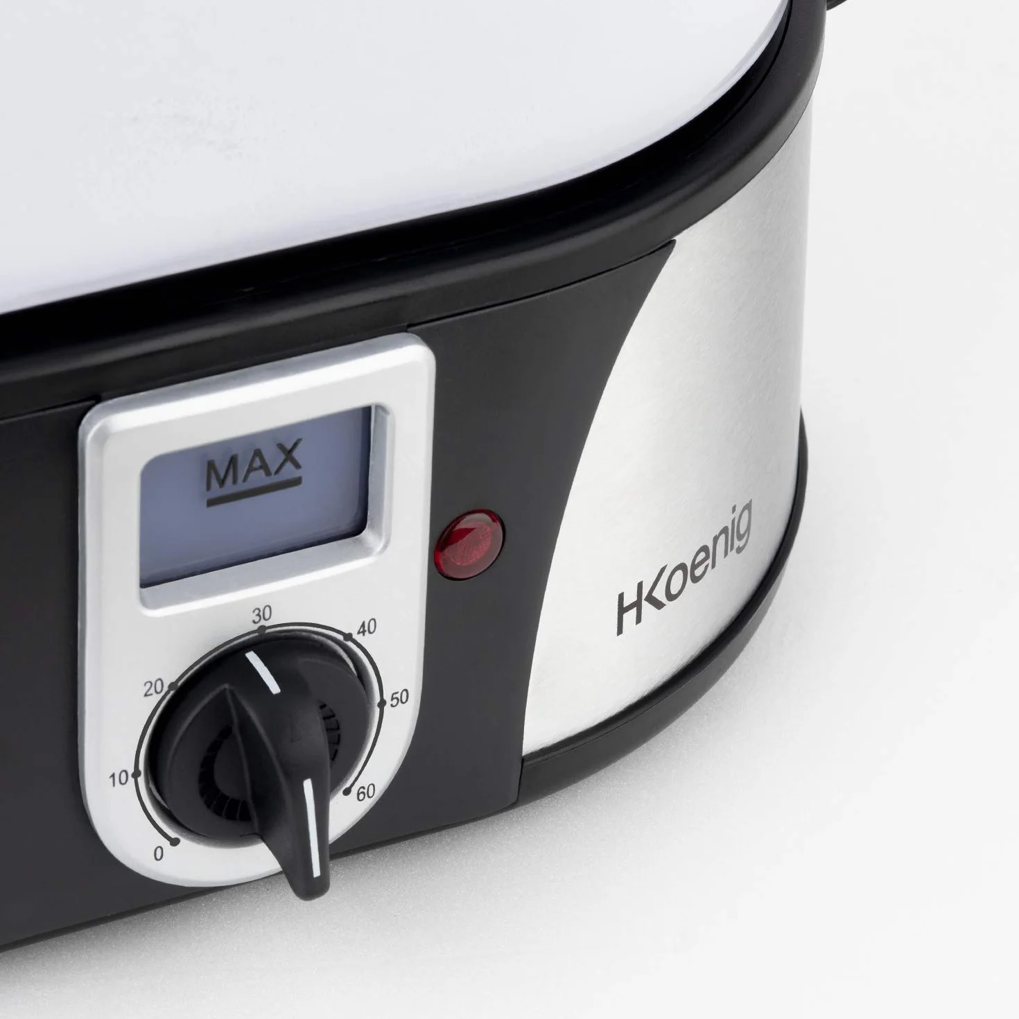 H.Koenig VAP12 Cuiseur Vapeur Électrique 12L Multifonction Programmable 3 Paniers