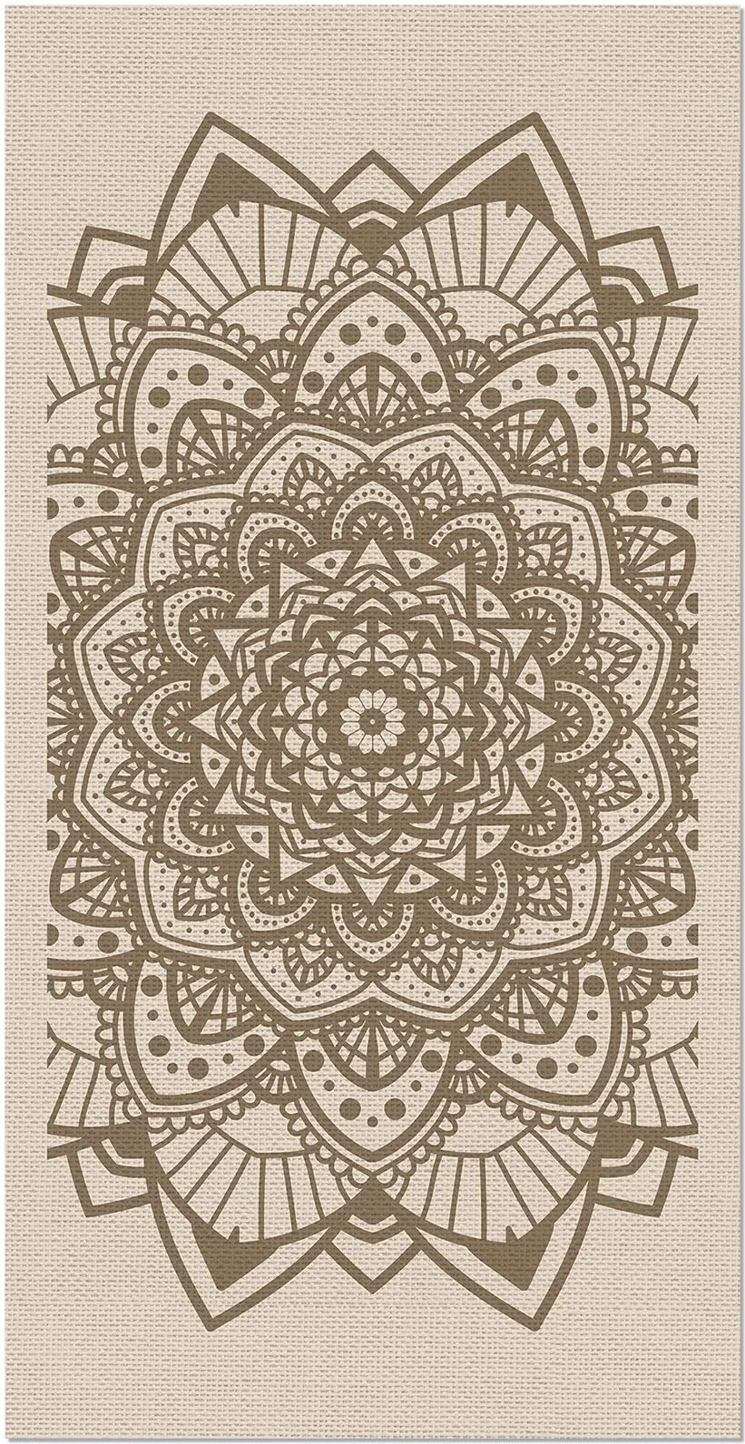 Tapis Vinyle Mandala Marrom 60x100 cm Deco Maison