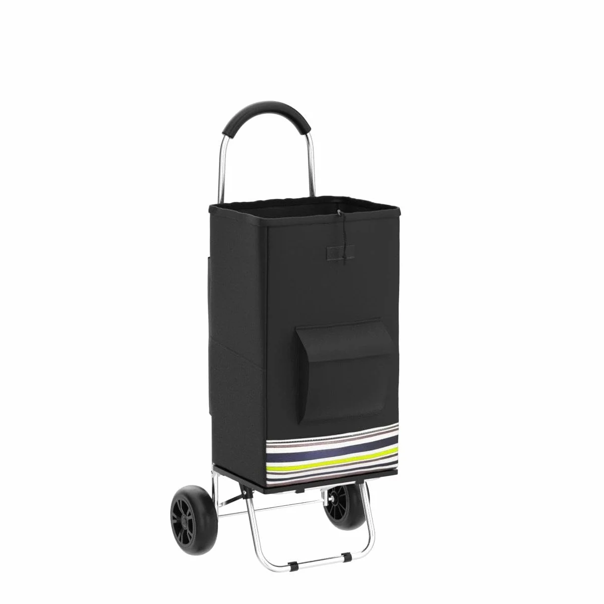Chariot de Courses 75L Pliable 2 en 1 Diable Caddie à 2 Roues Shopping Trolley Noir