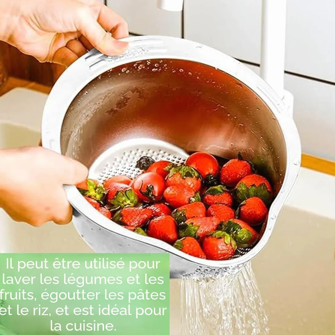 Passoire à riz en acier inoxydable avec bec, passoire multifonctionnelle pour pâtes, quinoa et fruits