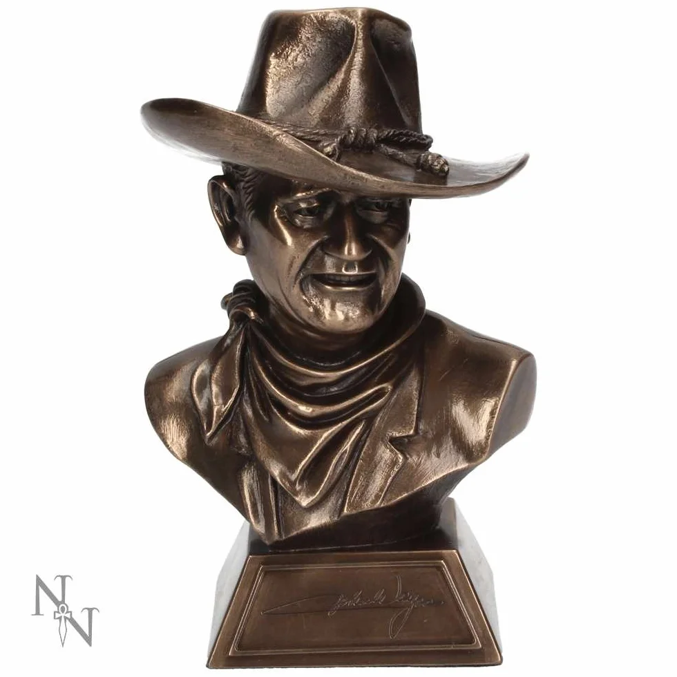 Nemesis Now Figurine Buste John Wayne Bronze 18 cm Résine