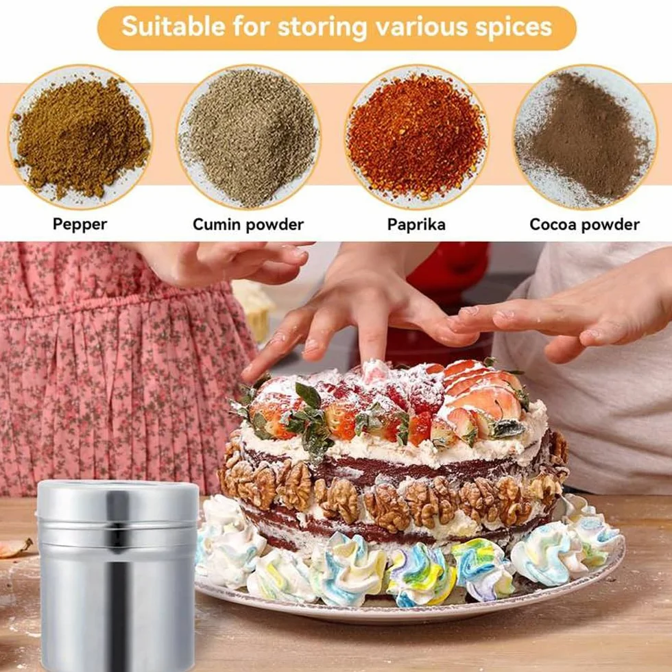 Tamis à cacao en acier inoxydable avec 16 pochoirs pour cappuccino, chocolat chaud et sucre glace