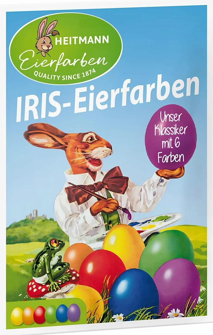 Heitmann Eierfarben 4102AMZ Iris Lot de 5 couleurs pour œufs de cuisine