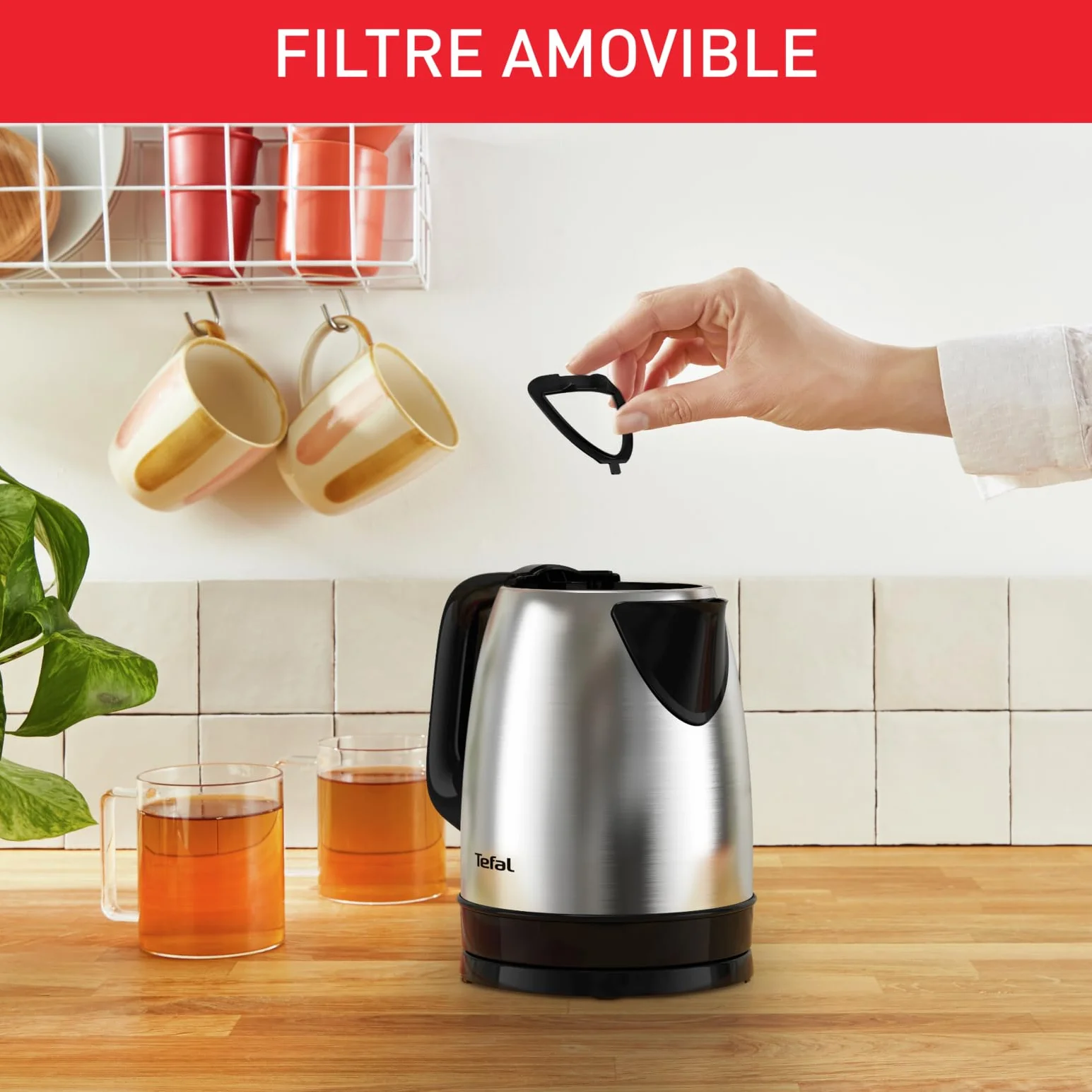 TEFAL Bouilloire Inox 1,7L sans fil KI150D10