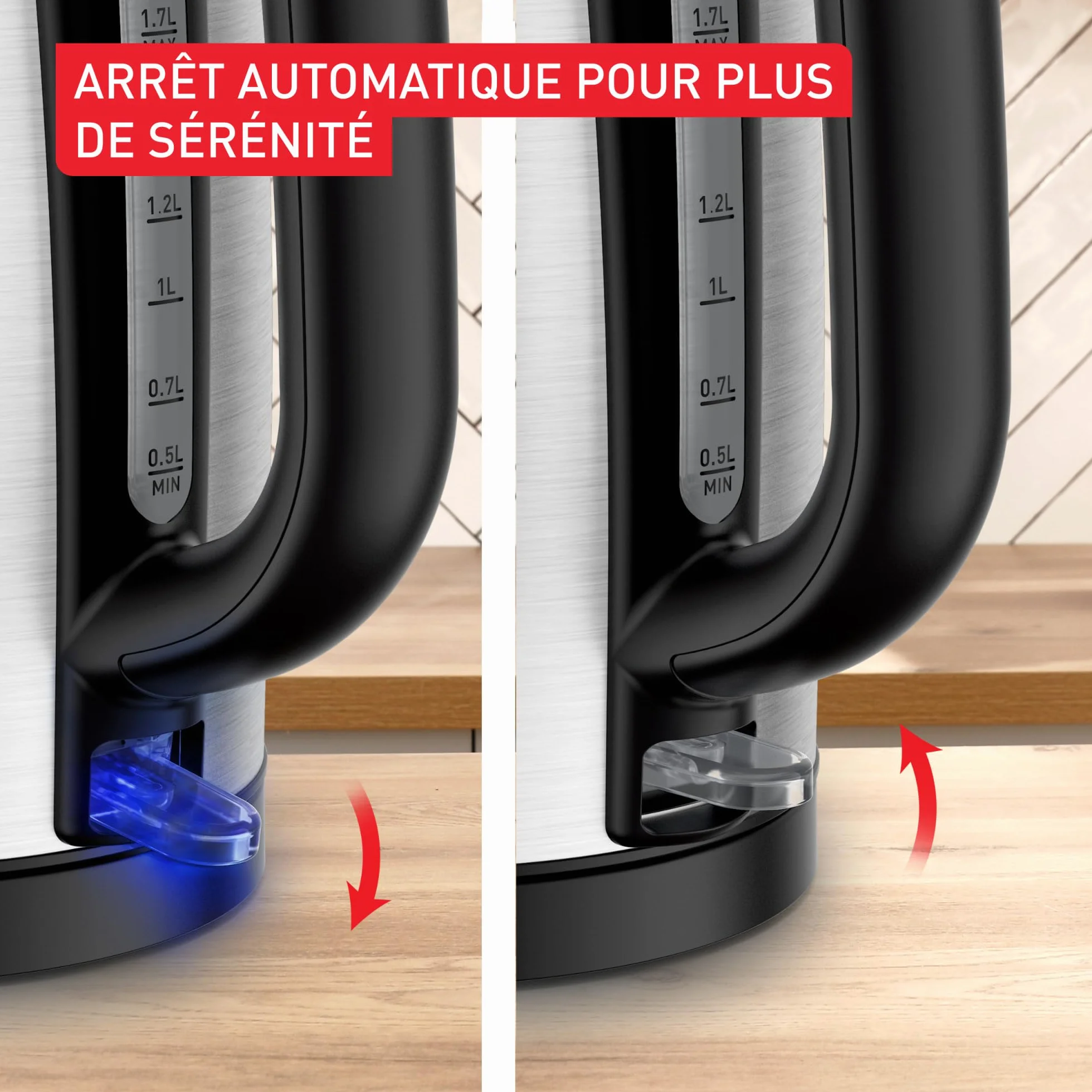 Tefal Bouilloire inox 1,7L 2200W Arrêt automatique KI1R0DE0