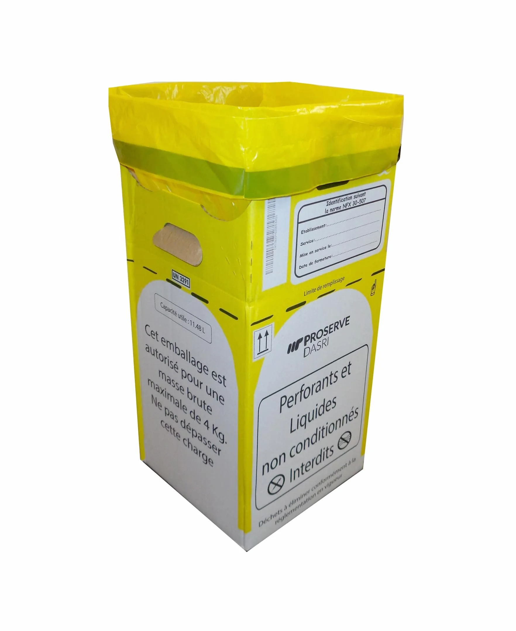 Poubelles cartons jetables DASRI 12L Lot de 5