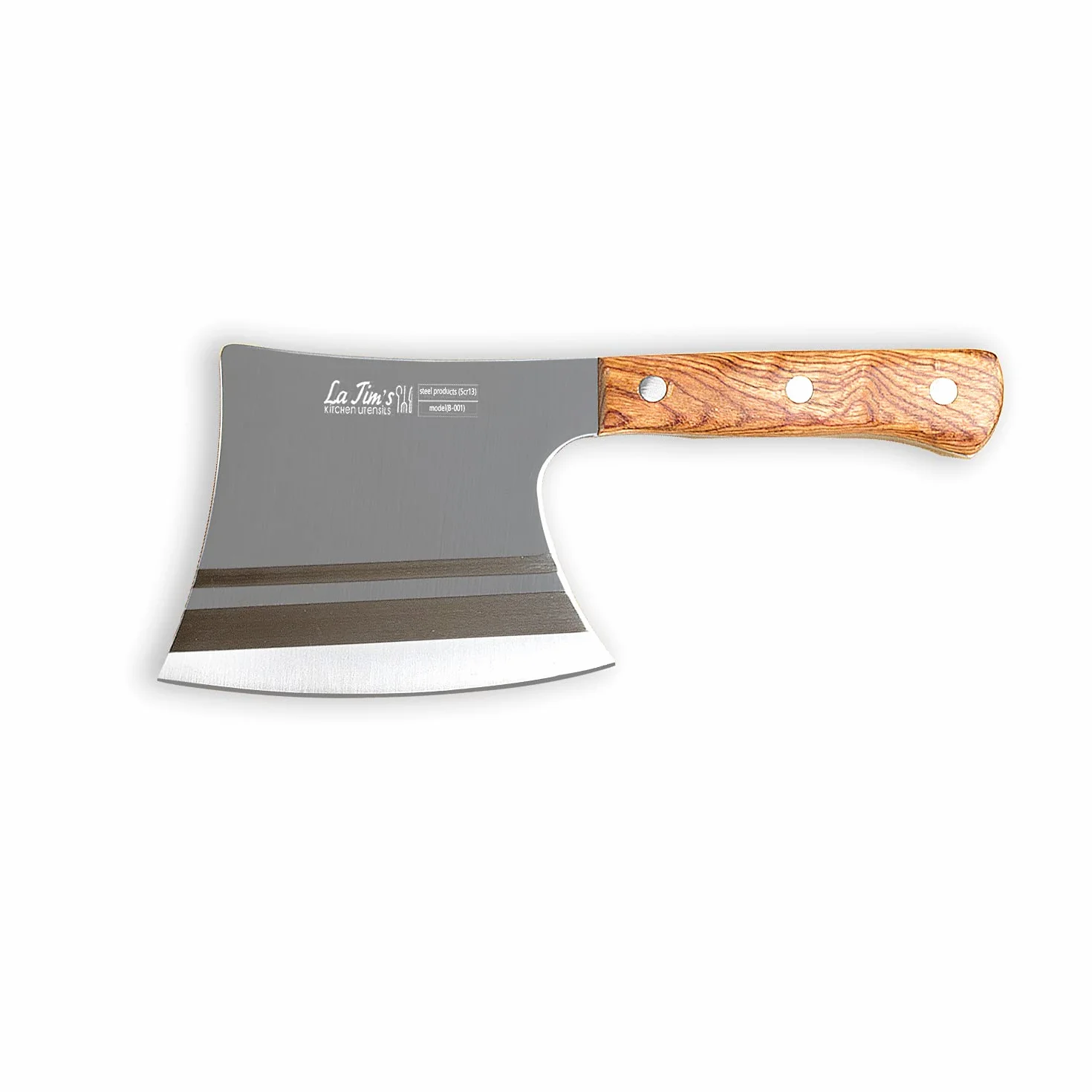 Couperet 0,9 KG Couteau de Boucher Inoxydable Manche Bois Massif