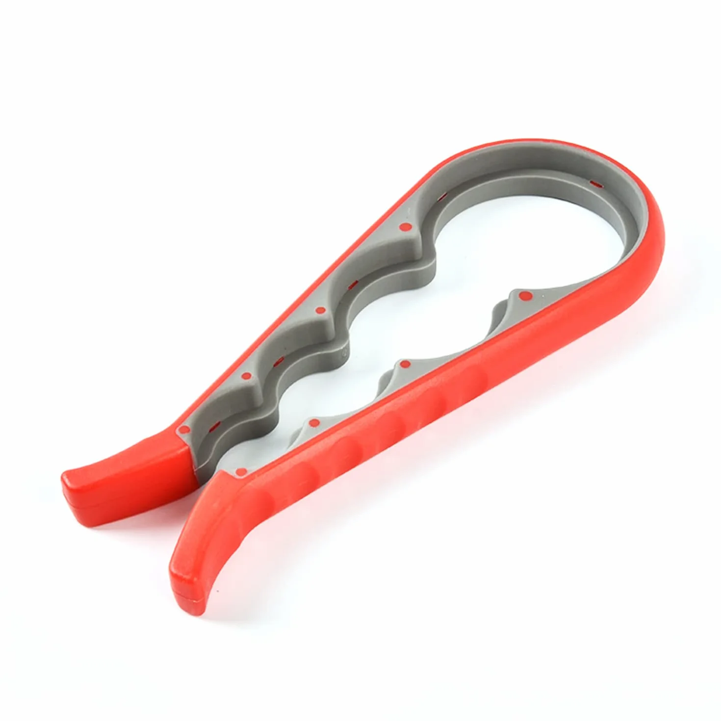 Décapsuleur Multifonction Ouvre Boîte Manuel, Ouvre Bouteilles Antidérapants, Gadgets de Cuisine pour Personnes Âgées, Rouge