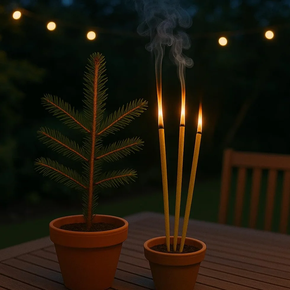 Pack de 30 Bâtons Encens Géants Citronnelle 40 cm Anti Moustiques Jardin Terrasse
