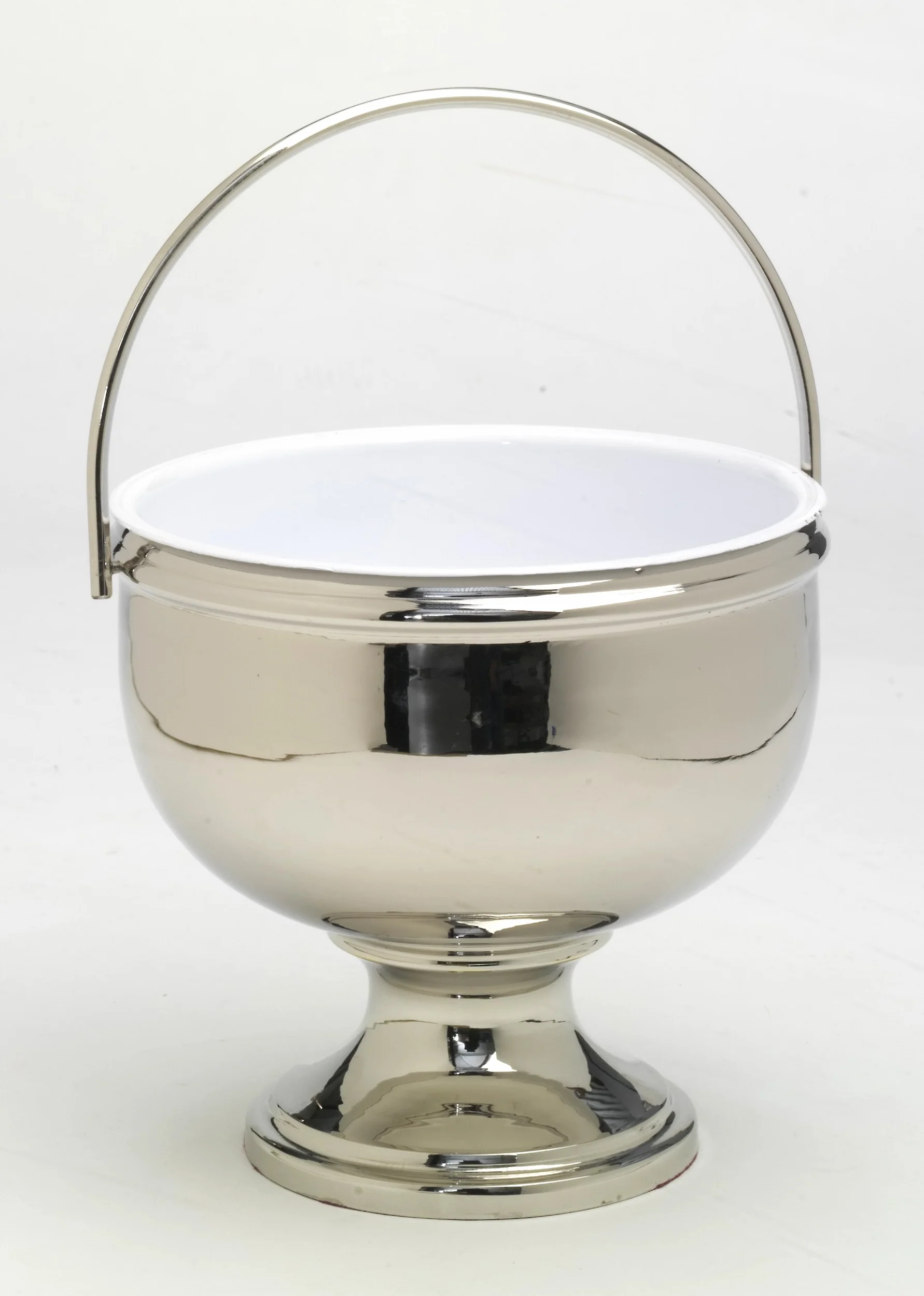Bénitier Laiton nickelé Argent 19 cm 18 cm