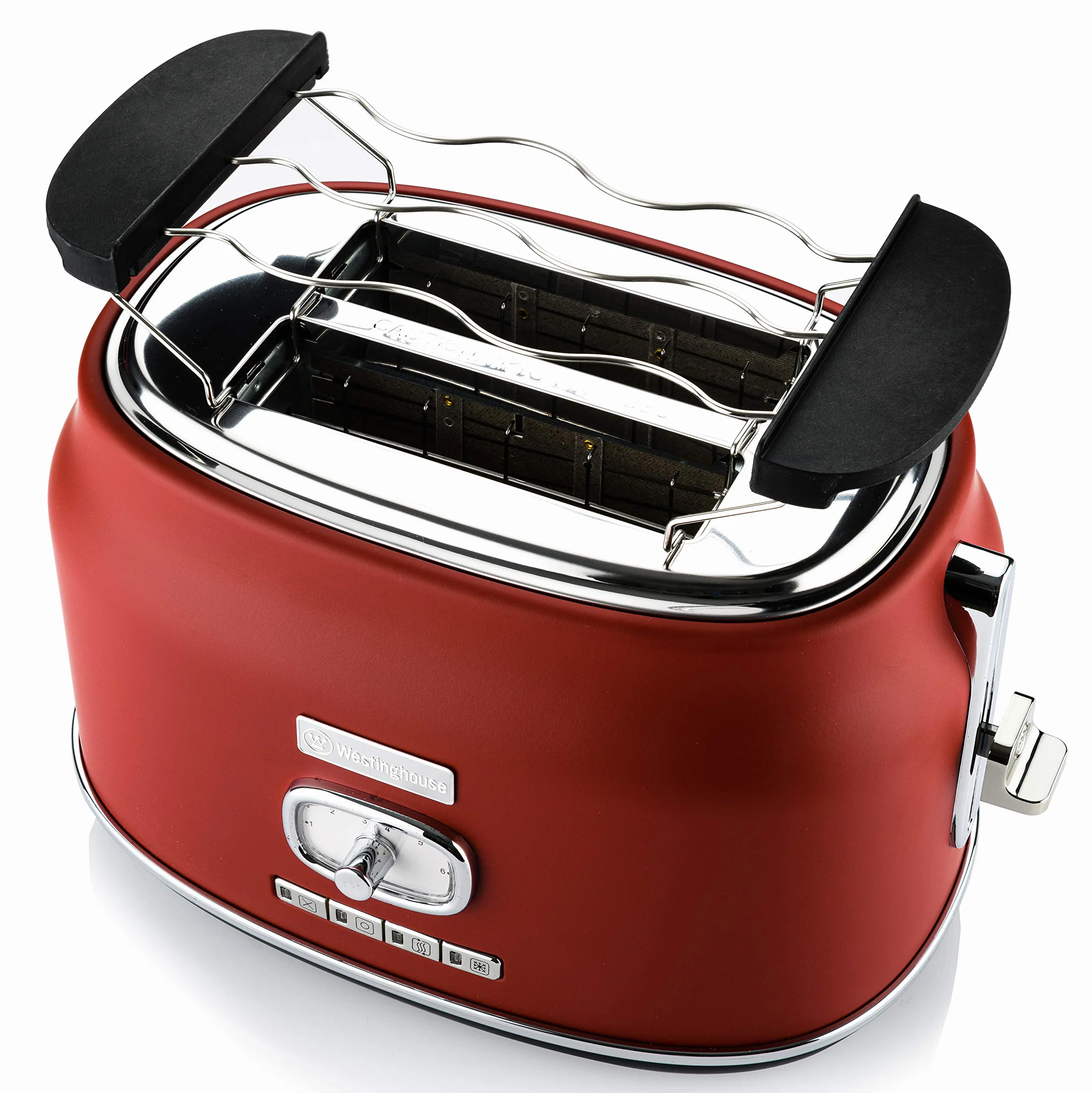 Westinghouse Retroline Set petit-déjeuner rouge grille-pain bouilloire 1,7 l filtre anti-calcaire protection surchauffe